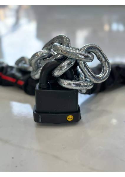 G-80 Işlenmiş 10MM Motosiklet- Bisiklet Güçlendirilmiş Çelik Zincir ve Pvc Kilit 1.5 M fırsatları