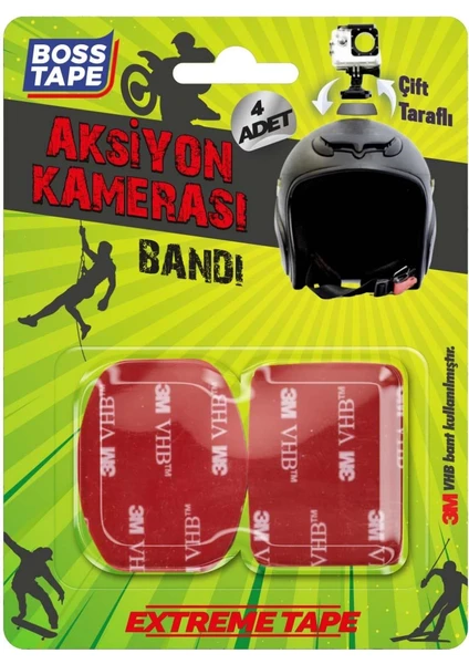 Boss Tape Araba Araç Kamerası Motosiklet Kask Aksiyon Kamerası Bandı