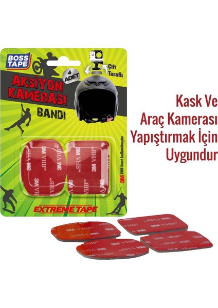 Boss Tape Araba Araç Kamerası Motosiklet Kask Aksiyon Kamerası Bandı