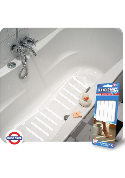Banyo Küvet Duşakabin Islak Zeminler İçin Kaydırmaz Şerit Bant