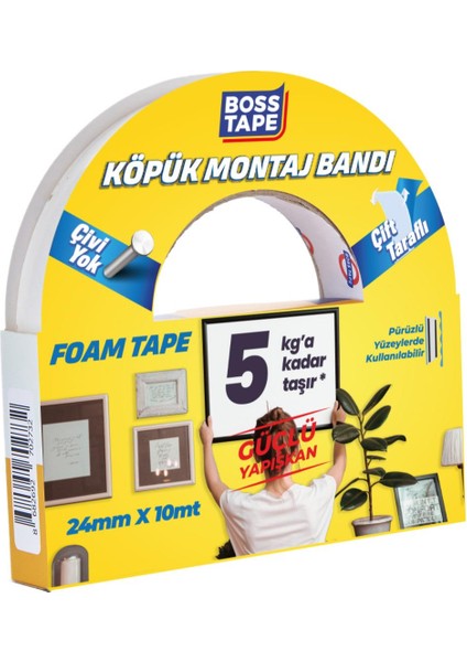 Çift Taraflı Köpük Montaj Bandı 24MMX10M fiyatları