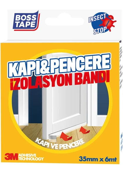 Boss Tape Şeffaf Kapı Altı Rüzgar Böcek Toz Soğuk Önleyici En:35mm Boy:6mt