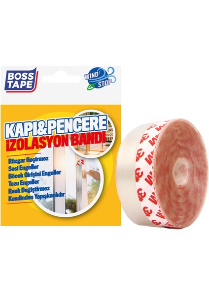 Boss Tape Şeffaf Kapı Altı Rüzgar Böcek Toz Soğuk Önleyici En:35mm Boy:6mt