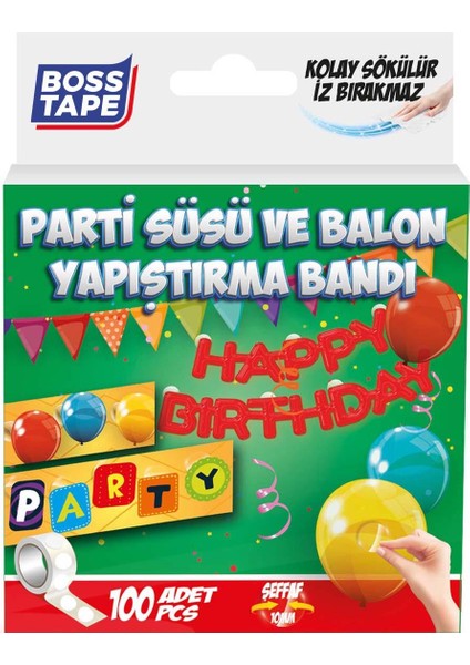 Parti Süsü ve Balon Yapıştırma Bandı