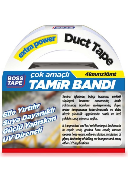 Tamir Bandı Beyaz En:48mm Boy:10mt Duct Tape Çok Amaçlı Kullanım modelleri