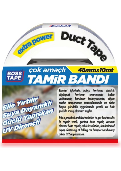 Tamir Bandı Gri Bez En:48mm Boy:10mt Duct Tape Çok Amaçlı Kullanım modelleri