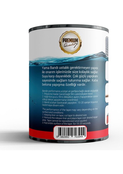 Suya Dayanıklı Depo Boru Hortum Yama Bandı 72MMX1,2MT modelleri
