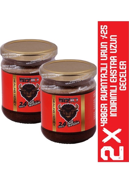Full Action Ginseng Ilaveli Bitkisel Atom Macunu 240 gr Propolis 'li 2-Kavanoz Avantajlı Paket