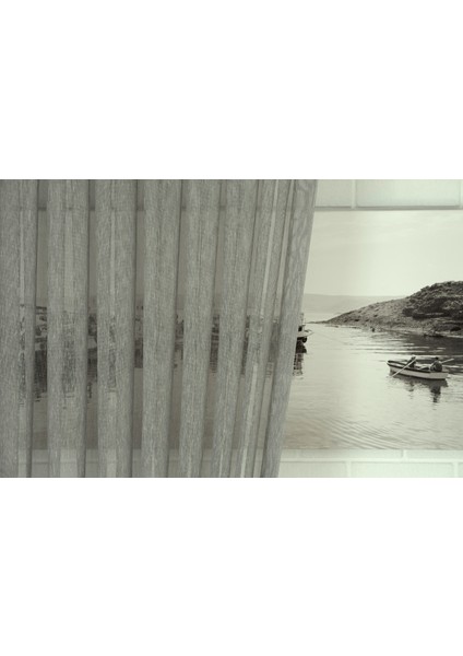 Keten Tül Füme 1-2,5 Orta Sık Pile 200X260 Cm