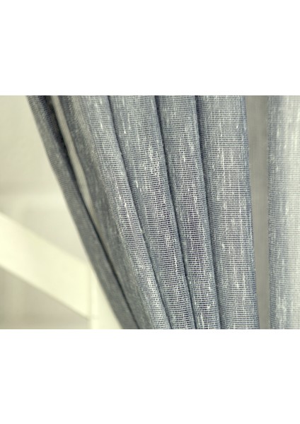 Keten Tül Indigo 1-2 Seyrek Pile 200X260 Cm