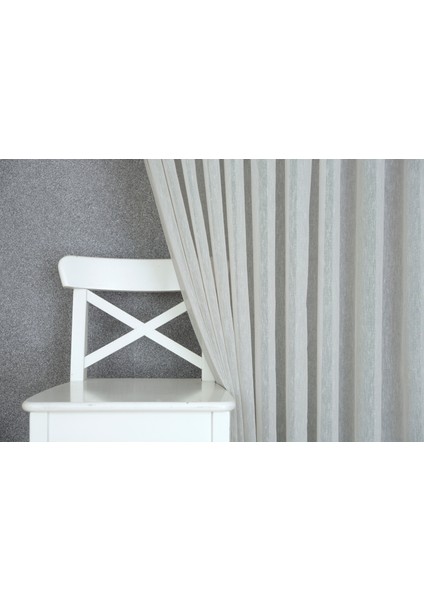 Keten Tül Gri 1-3 Sık Pile 200X260 Cm