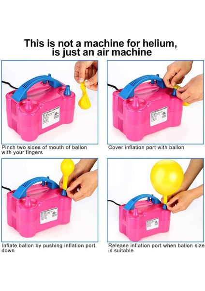 Elektrikli Balon Pompası Çift Uçlu Çift Çıkışlı Balon Makinası modelleri