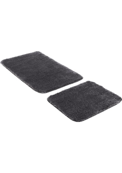 Segura Peluş Antrasit Kaydırmaz Taban 2li Banyo Paspası 60 x 100 - 50 x 60 fırsatları
