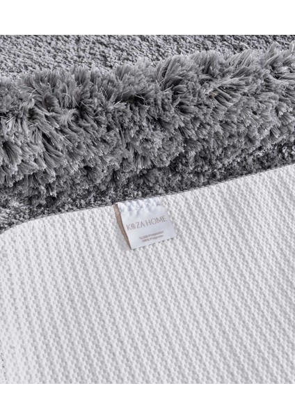 Segura Peluş Gri Kaydırmaz Taban 2li Banyo Paspası 60 x 100 - 50 x 60