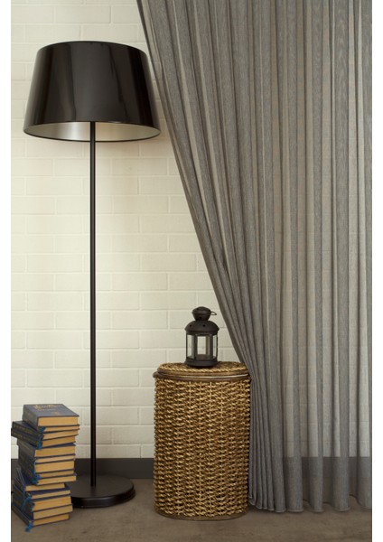 Kırçıllı Keten Tül Antrasit 1-2 Seyrek Pile 400X260