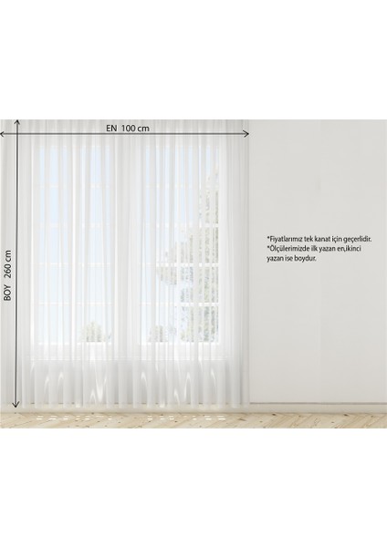 Elegante Pilesiz Düz Tül Perde Krem fırsatları
