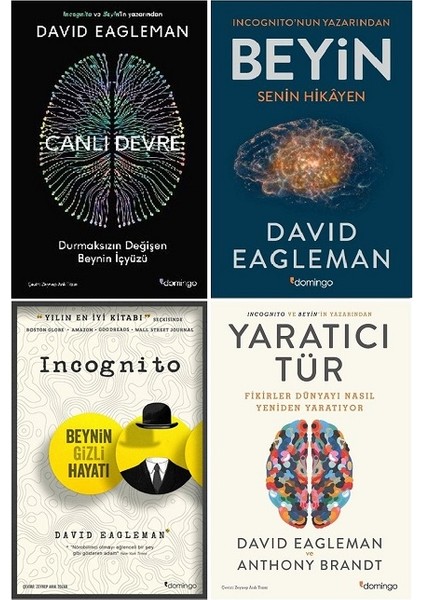 Beynin Gizli Hayatı - Beyin - Canlı Devre - Yaratıcı Tür - 4 Kitap Set - David Eagleman