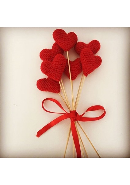 Hayal Dünyasi Amigurumi Kalp Buketi Bebek Çocuk Odası Süsü