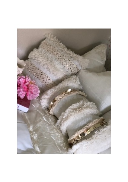 El Dokuması Bohem Morocco Püsküllü Pullu Kırlent Kılıfı indirimleri