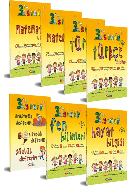 Mavi Önlük Yayınları 3. Sınıf Etkinlik Kitabı | Set (7 Kitap)