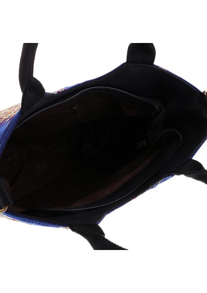 El Yapımı Tavus Kuşu Nakış Etnik Seyahat Omuz Çantası Kadın Çantalar - Koyu Mavi modelleri