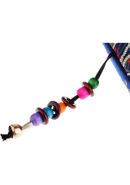 El Yapımı Tavus Kuşu Nakış Etnik Seyahat Omuz Çantası Kadın Çantalar - Koyu Mavi fırsatları