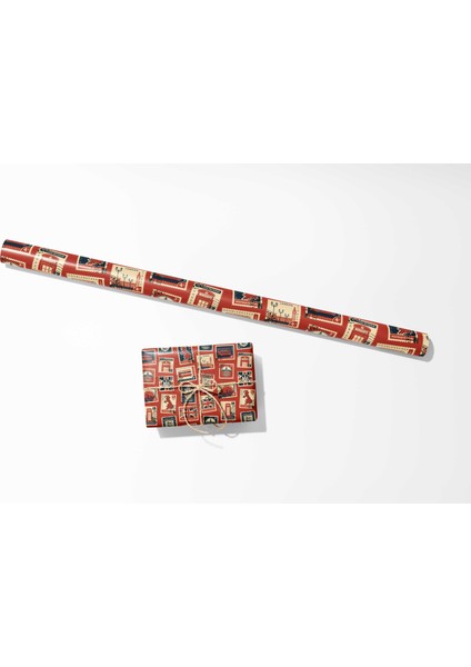 Pul Seyahat Londra Temalı Hediye Paketleme Ambalaj Kağıdı 50 x 70 cm 6’lı Paket modelleri
