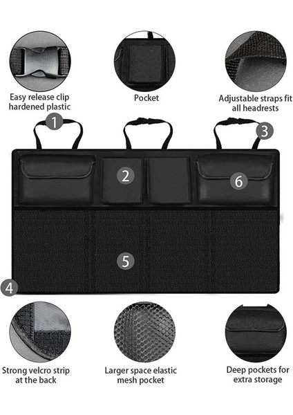 Ankaflex Araç Bagaj Organizer Bagaj Toplayıcı Araba Bagaj Organizer Siyah Araba/araç Bagaj Toplayıcı 8 Cepli modelleri