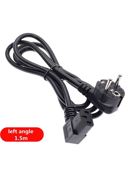Marka C13 Power Güç Kablosu - 90 Derece L Uç Sol Açılı - Standart Power Kablosu - 1.8 mt