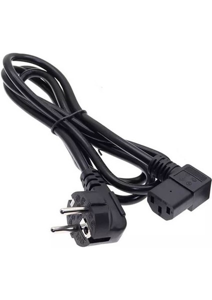 Marka C13 Power Güç Kablosu - 90 Derece L Uç Sol Açılı - Standart Power Kablosu - 1.8 mt
