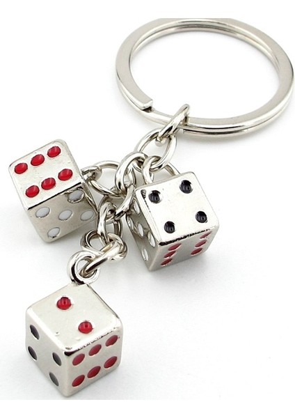 Zar Tavla Casino Şans Sallantılı Üçlü Metal Anahtarlık KC017 fiyatları