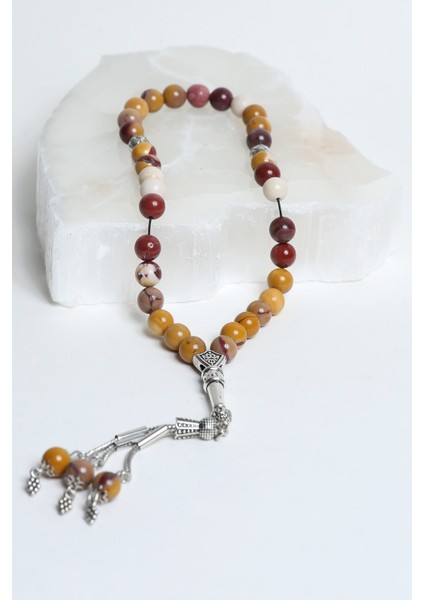 Jasper (Mokait) Küre Kesim 8 mm Doğal Taş Tesbih