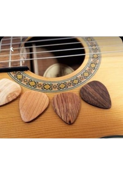 Profesyonel Ahşap Gitar Ukulele Penası Wooden Guitar Picks