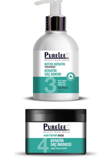 Yıpranmış ve Kuru Saçlara Özel Onarıcı Keratin Botox ve Maskesi Seti