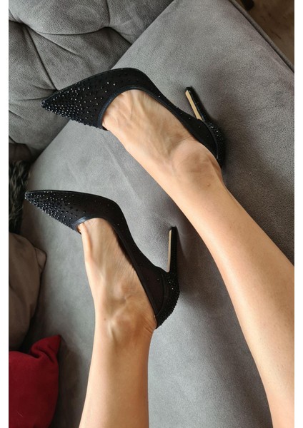 036 4168 Topukla Kadın 10 cm Topuklu Taşlı Abiye Ayakkabı fırsatları