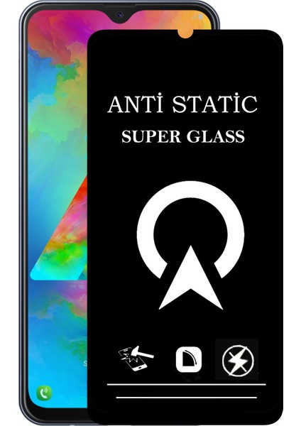 Kzy Samsung Galaxy M20 Tam Kaplayan Anti Statik Çizilmez Safir Ekran Koruyucu Cam