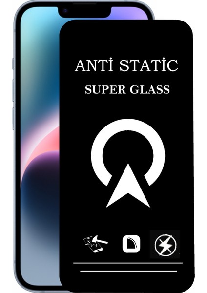 Apple iPhone 14 Plus Tam Kaplayan Anti Statik Çizilmez Safir Ekran Koruyucu Cam