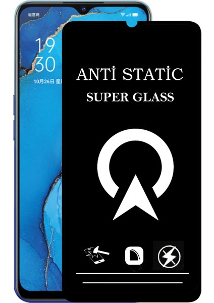 Oppo Reno 3 Tam Kaplayan Anti Statik Çizilmez Safir Ekran Koruyucu Cam