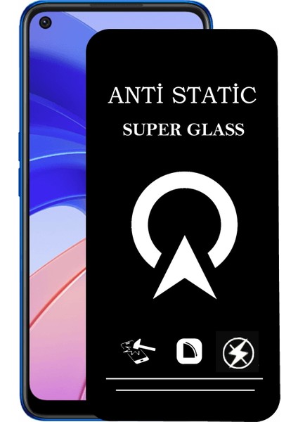 Oppo A55 Tam Kaplayan Anti Statik Çizilmez Safir Ekran Koruyucu Cam