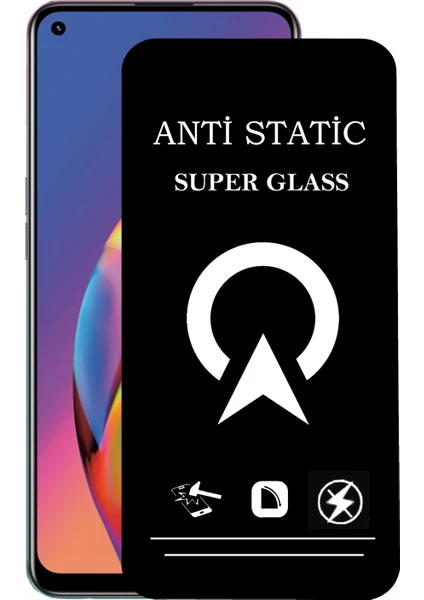 Kzy Oppo Reno 5 Lite Tam Kaplayan Anti Statik Çizilmez Safir Ekran Koruyucu Cam