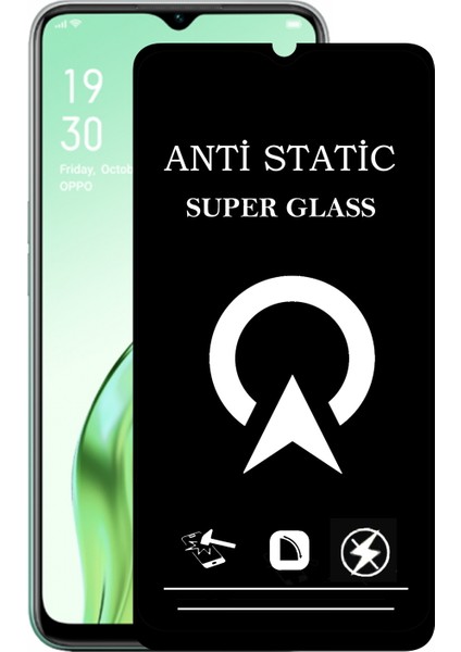 Oppo A15S Tam Kaplayan Anti Statik Çizilmez Safir Ekran Koruyucu Cam