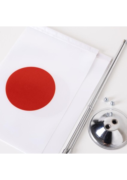Japonya 2li Masa Bayrağı Saten Kumaş Dijital Baskı 15x22,5 cm fiyatları