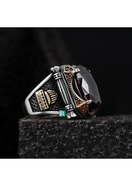 925 Ayar Gümüş Yüzük Oval Zirkon ve Topaz Taşı Kristal Kesim Kubbe fiyatları