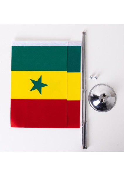 Senegal 2li Masa Bayrağı Saten Kumaş Dijital Baskı 15x22,5 cm indirimleri