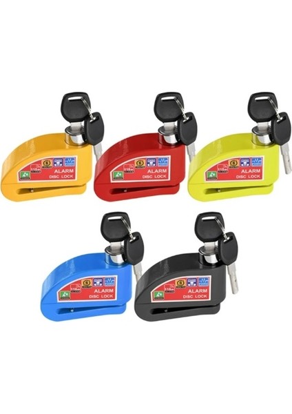 Motosiklet,bisiklet,scooter Alarmlı Disk Kilidi Hatırlatma Kablolu Alüminyum Alaşımlı Motor Kilidi 110 Desibel Ses