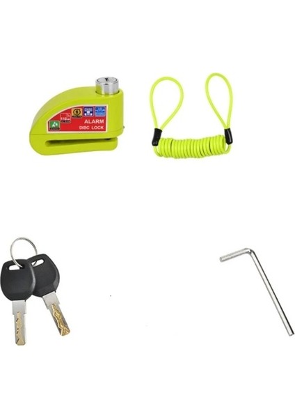 Motosiklet,bisiklet,scooter Alarmlı Disk Kilidi Hatırlatma Kablolu Alüminyum Alaşımlı Motor Kilidi 110 Desibel Ses fiyatları
