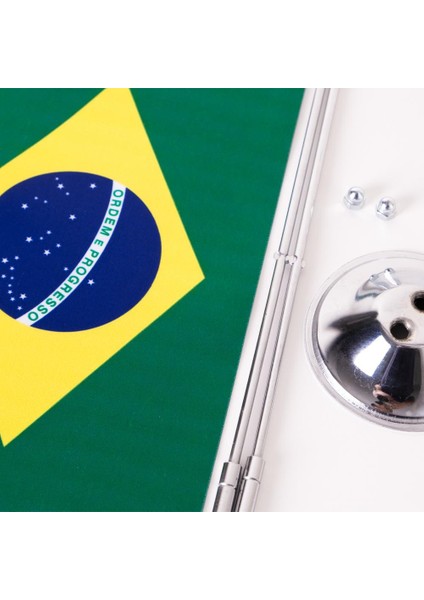 Brezilya 2li Masa Bayrağı Saten Kumaş Dijital Baskı 15x22,5 cm modelleri