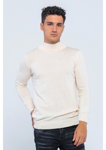Erkek Slim Fit Düz Renk Balıkçı Yaka Boğazlı Kazak fiyatları