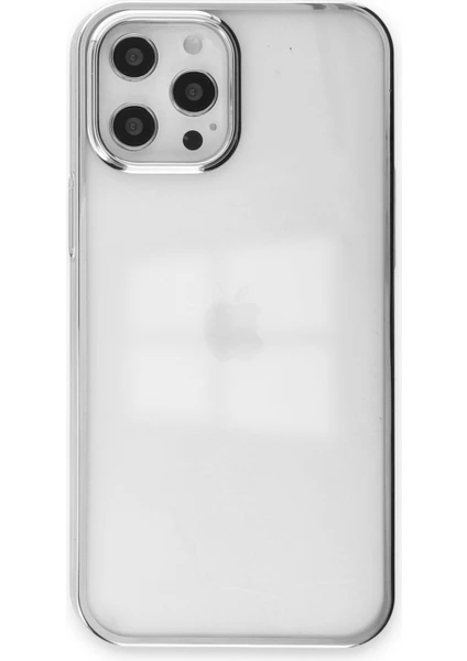 Happycase iPhone 12 Pro Kılıf Element Silikon - Gümüş