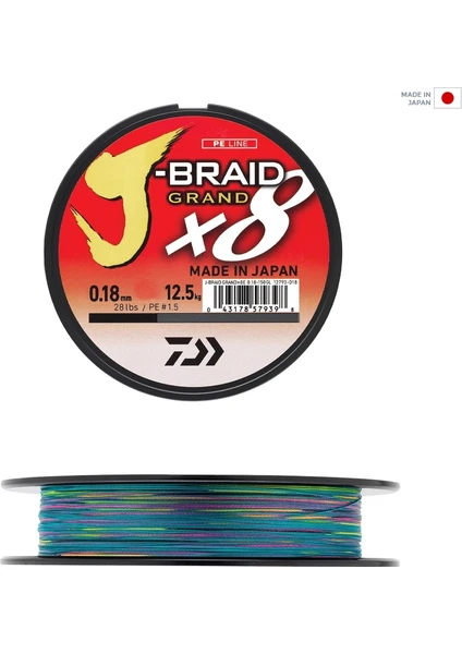 J-Braid Grand 8b 300 M Multi Color Ip Misina